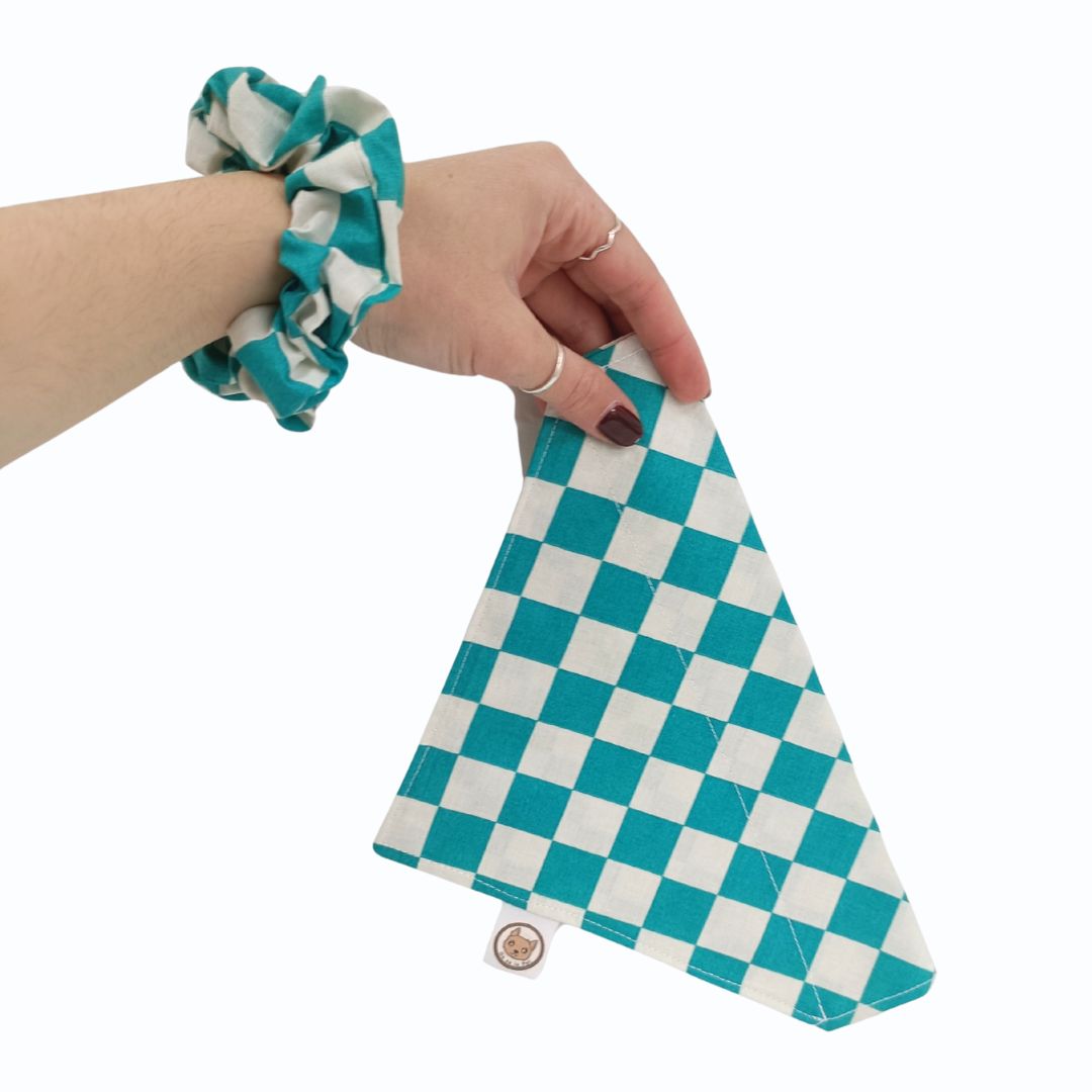 Bandana pour chien - Pique-nique Cyan