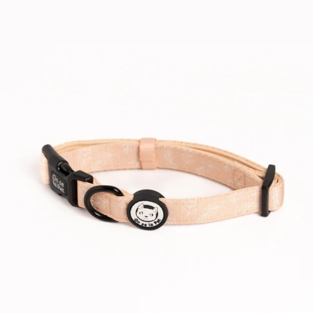 Padded and Adjustable Dog Collar - Tropical Beige