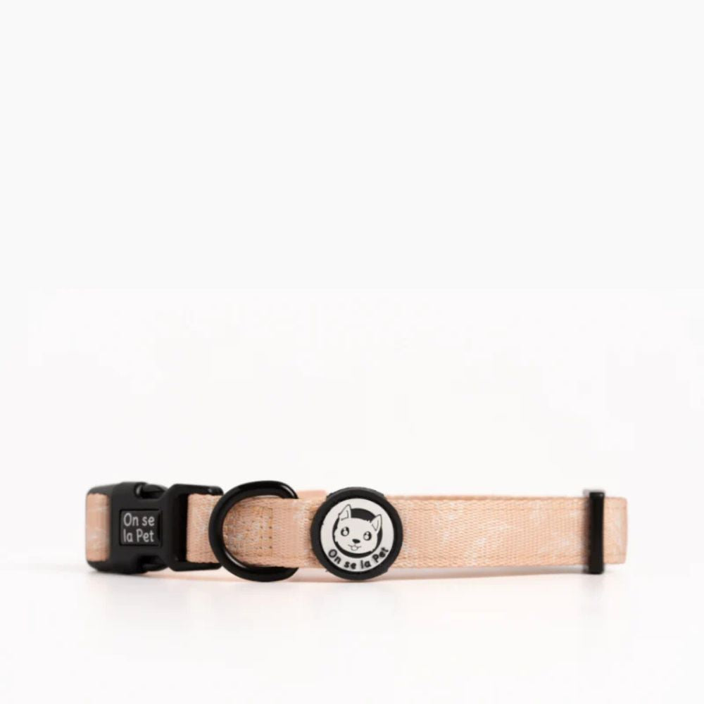 Padded and Adjustable Dog Collar - Tropical Beige
