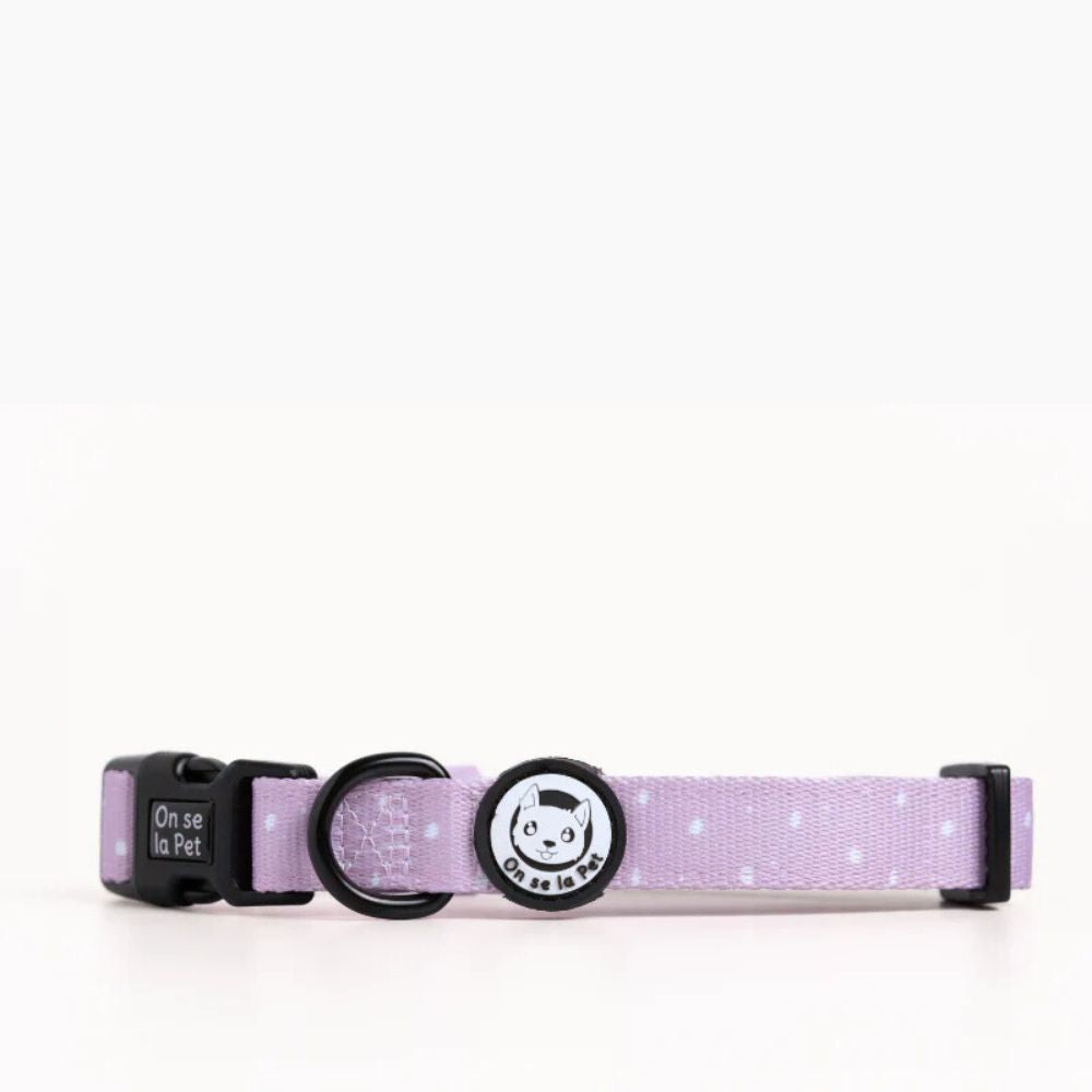 Padded and Adjustable Dog Collar - Lilac