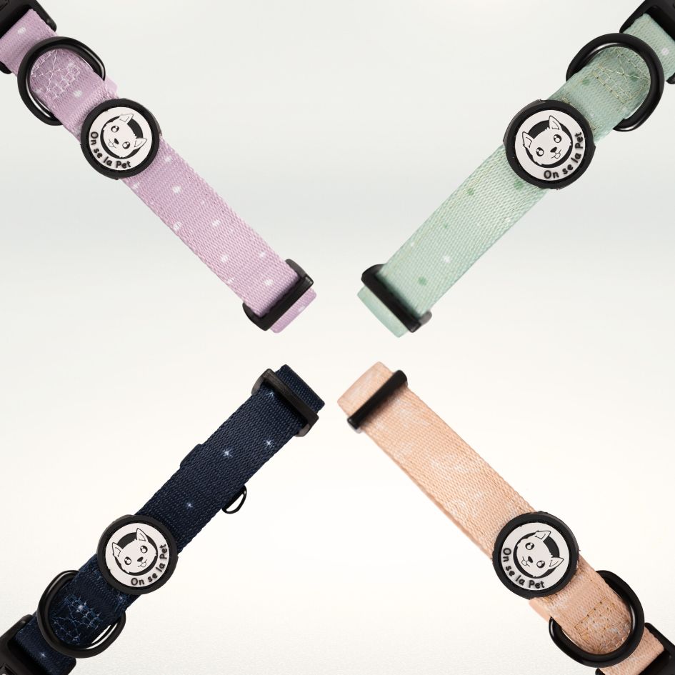 Padded and Adjustable Dog Collar - Night Blue