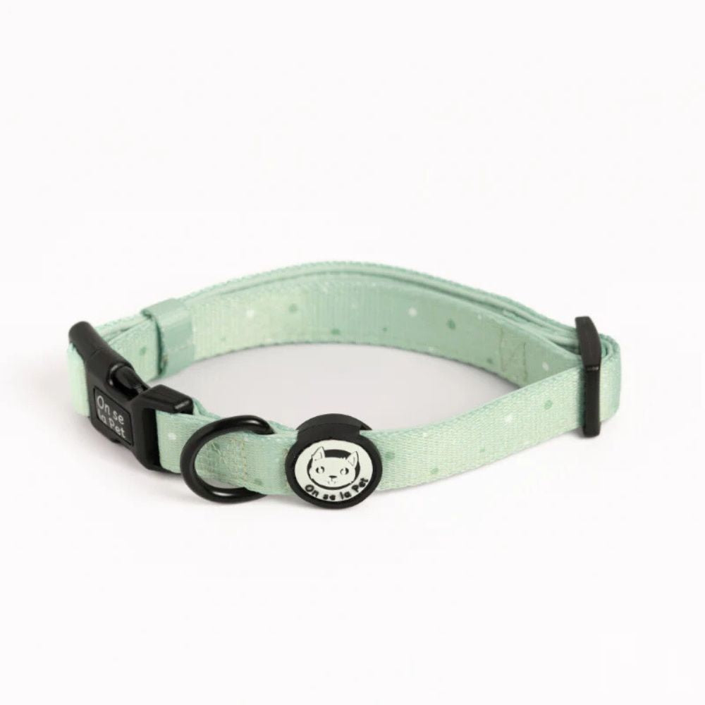 Padded and Adjustable Dog Collar - Pastel Green