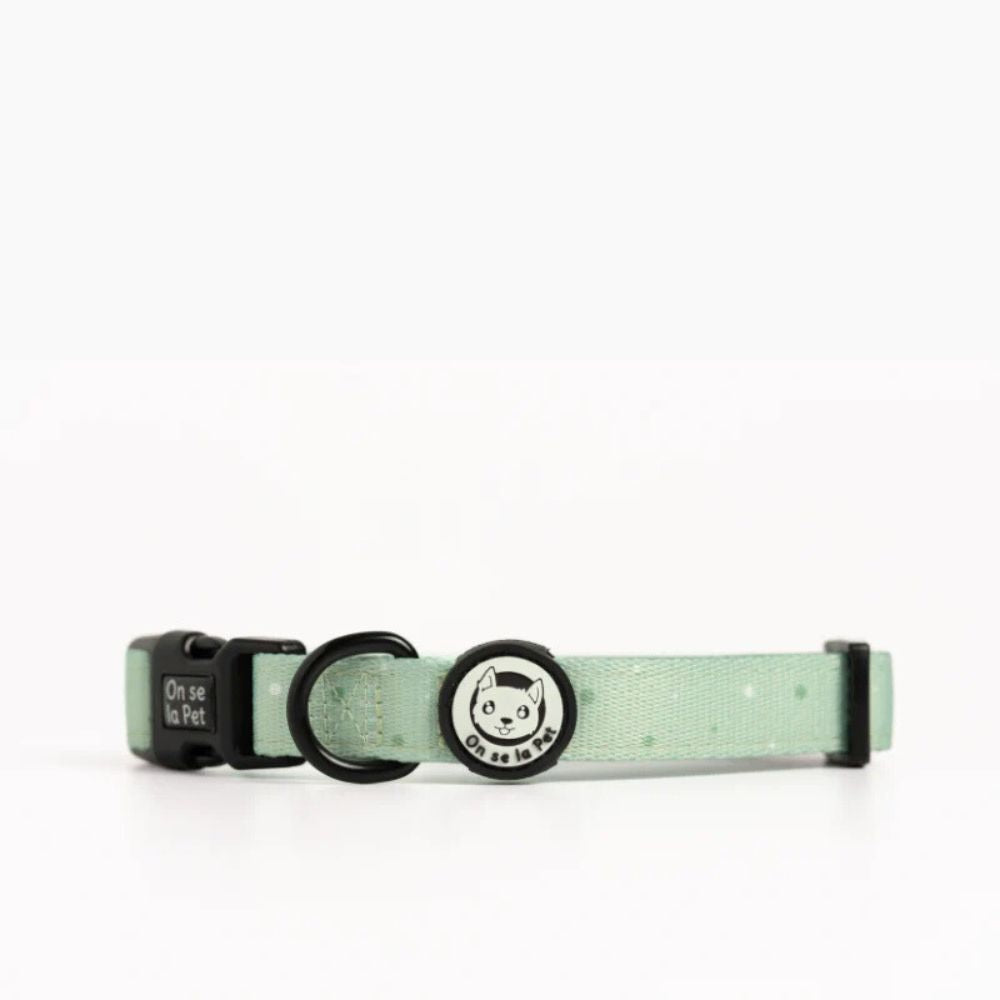 Padded and Adjustable Dog Collar - Pastel Green