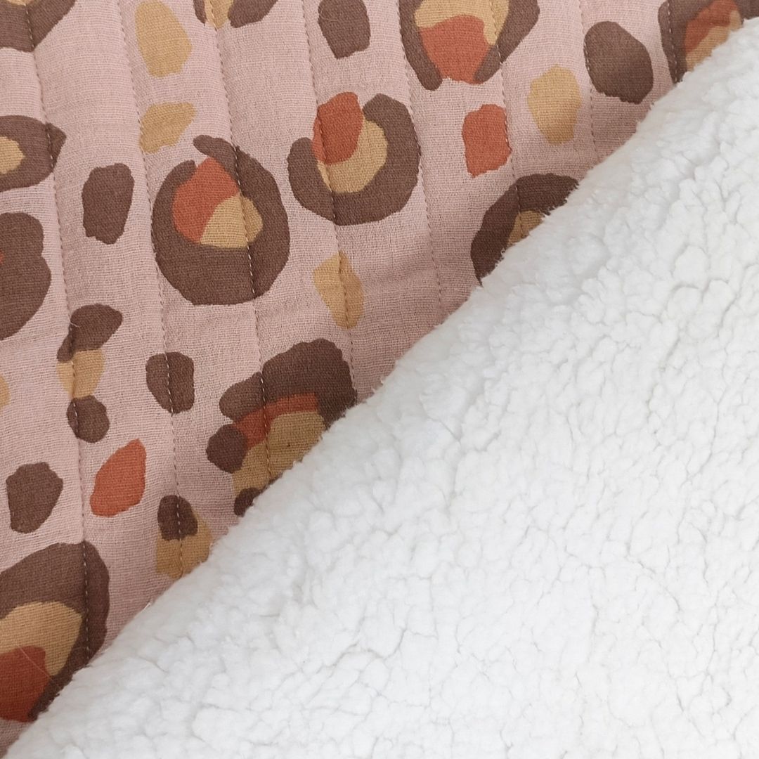 Couverture épaisse pour chien - Léopard rose pâle