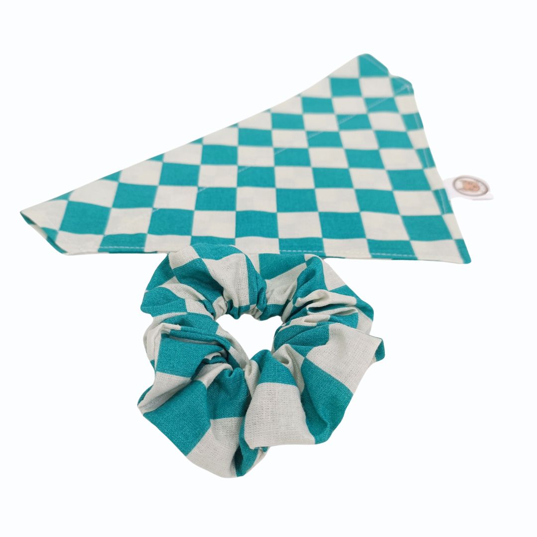 Bandana pour chien - Pique-nique Cyan