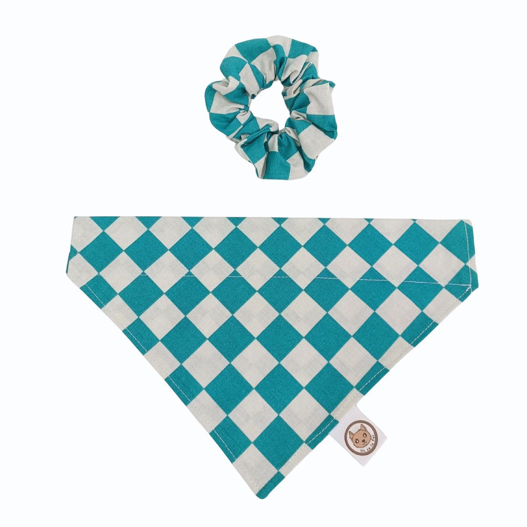 Bandana pour chien - Pique-nique Cyan