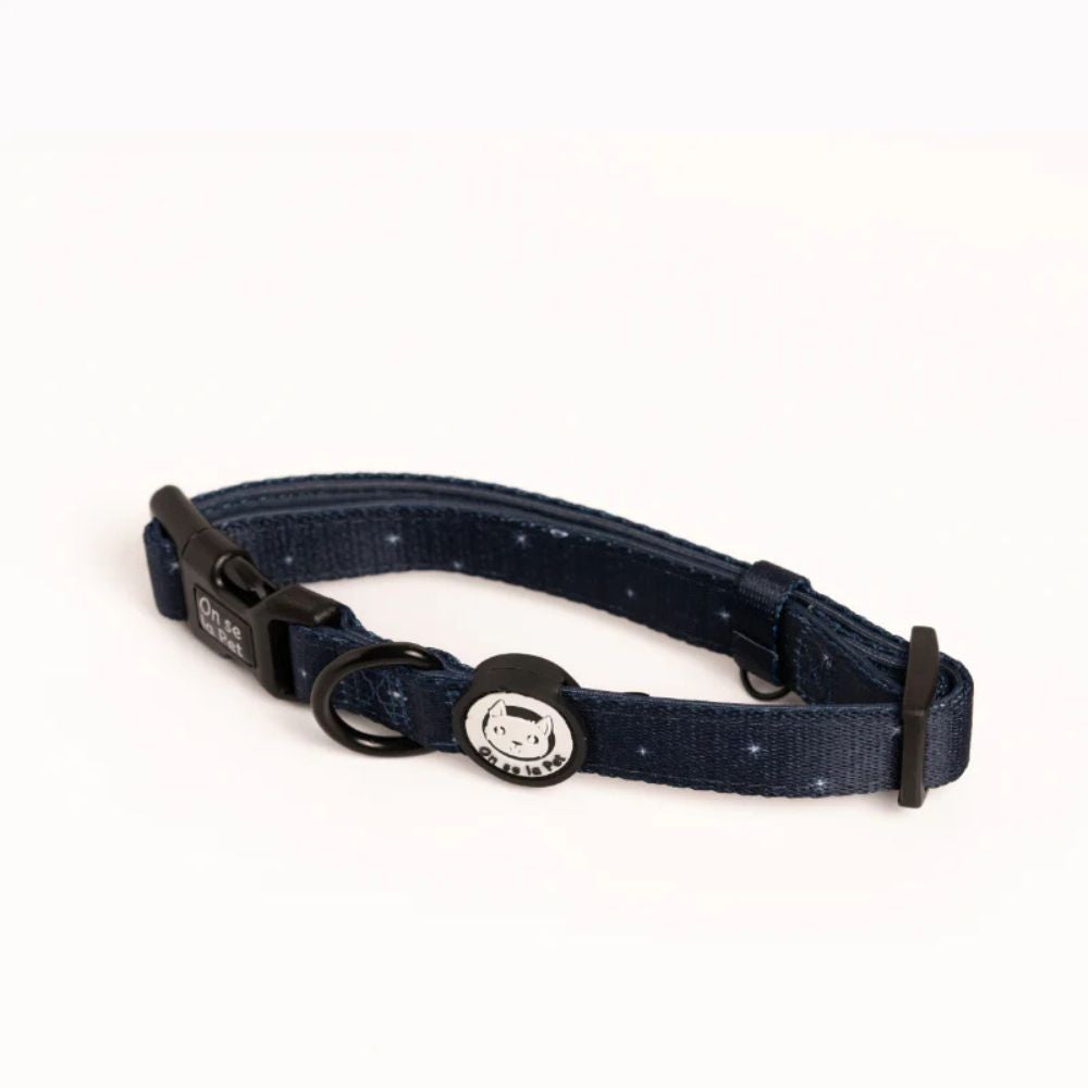 Padded and Adjustable Dog Collar - Night Blue