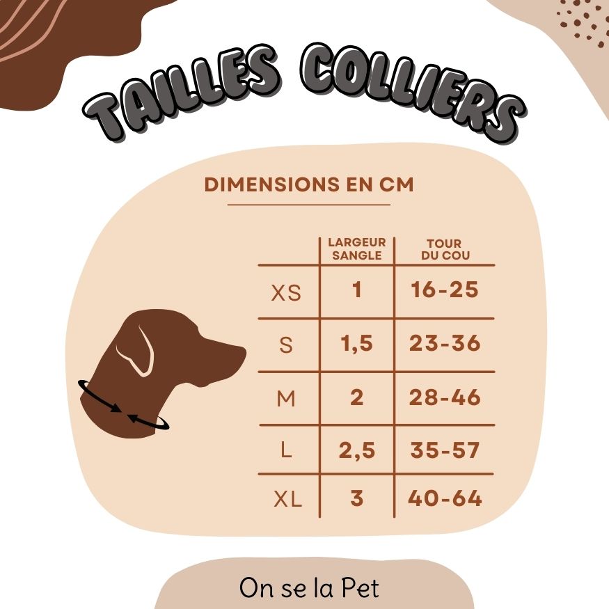 Padded and Adjustable Dog Collar - Tropical Beige