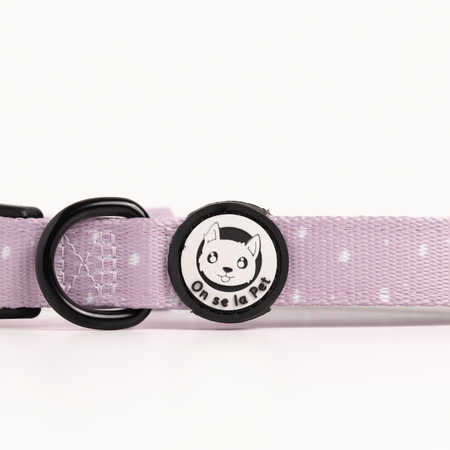 Padded and Adjustable Dog Collar - Lilac