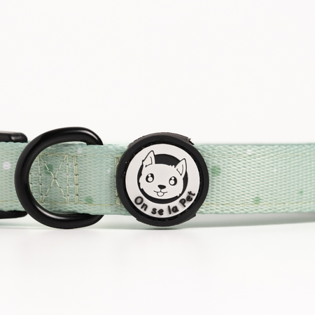 Padded and Adjustable Dog Collar - Pastel Green