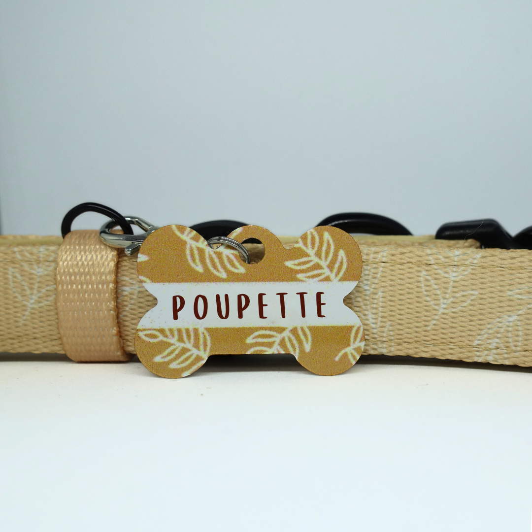 Médaille d'Identification Personnalisable pour Animaux - Forme Os