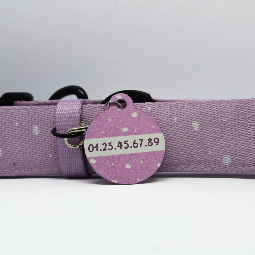 Médaille d'Identification Personnalisable pour Animaux - Forme Ronde